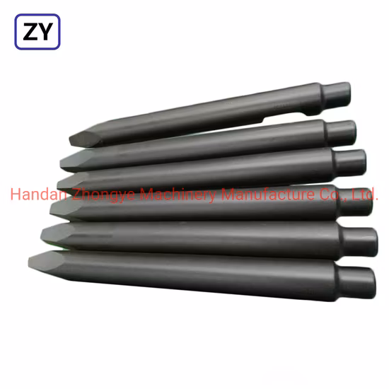 Atlas Montabert modelo martillo hidráulico Moil Blunt Wadge tipo calor varilla de perforación cincel rompedor