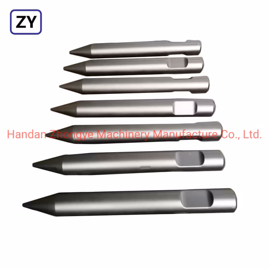 Atlas Montabert Model Hydraulic Hammer Moil Blunt Wadge Heat Type Drill Rod Breaker Chisel