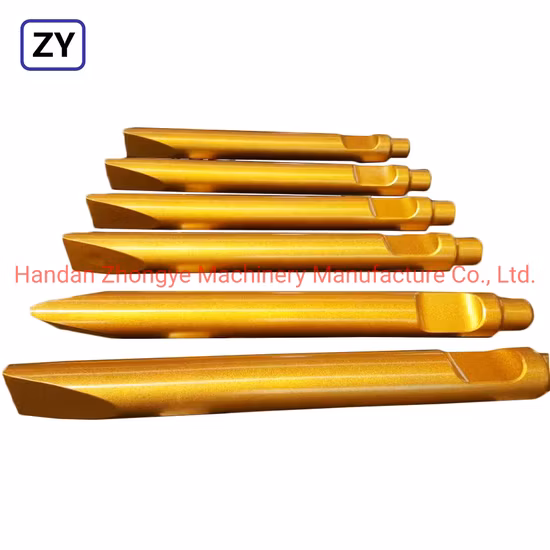 Atlas Montabert Model Hydraulic Hammer Moil Blunt Wadge Heat Type Drill Rod Breaker Chisel