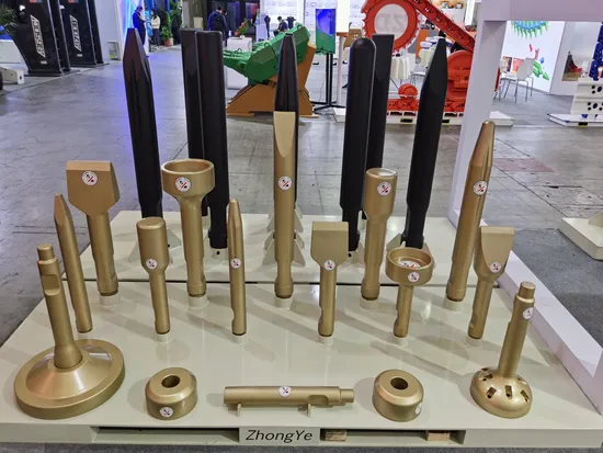 Atlas Montabert Model Hydraulic Hammer Moil Blunt Wadge Heat Type Drill Rod Breaker Chisel