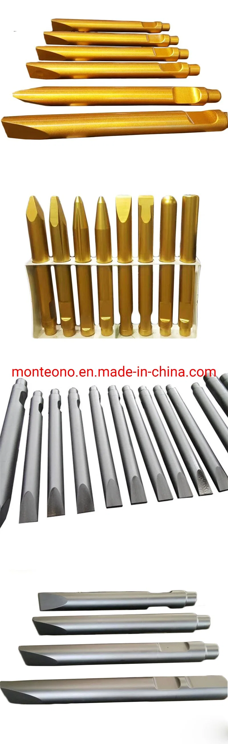 Jthb150/Jthb310/Jthb350 Rock Chisel Wedge Conical Blunt Moil Point Chisel for Hydraulic Breaker of Komats Excavator